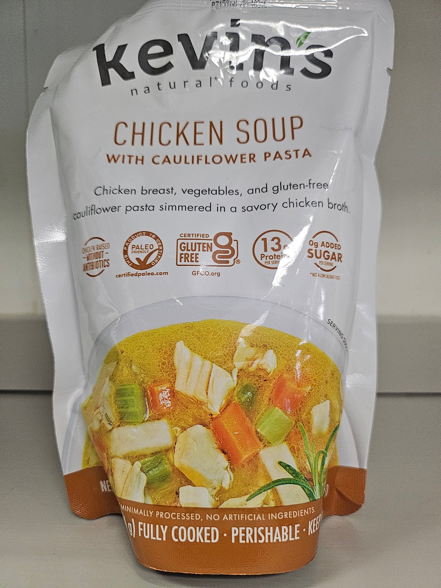 Kevin's Natural Foods Chicken Soup with Cauliflower Pasta