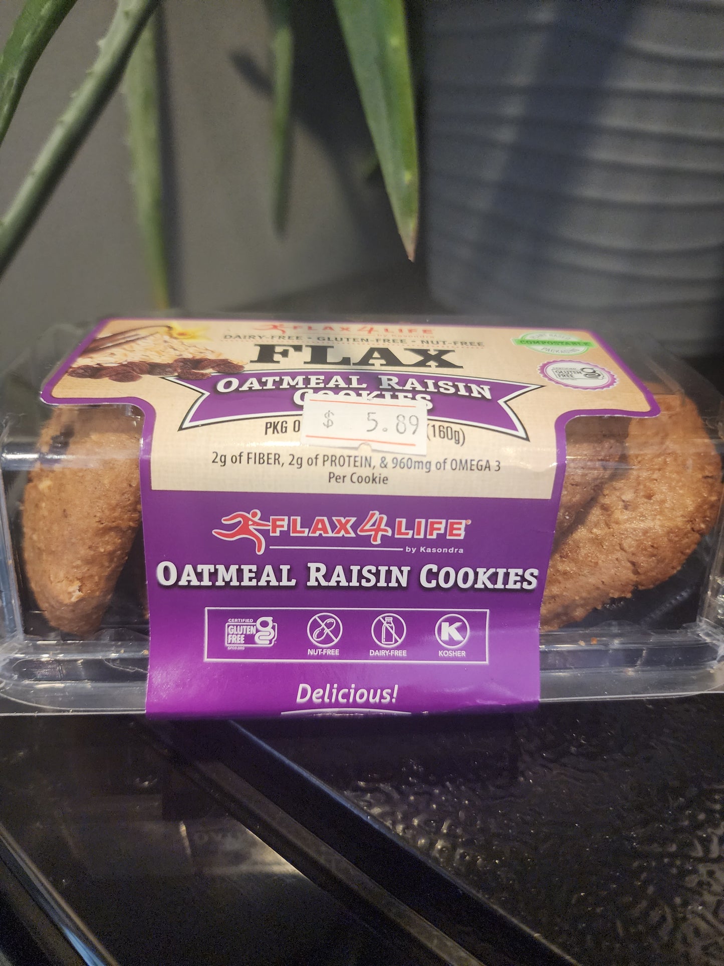 Flax 4 Life Oatmeal Raisin Cookies