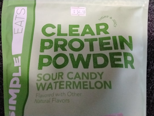 Clean Simple Eats Clear Protein Powder Sour Candy Watermelon