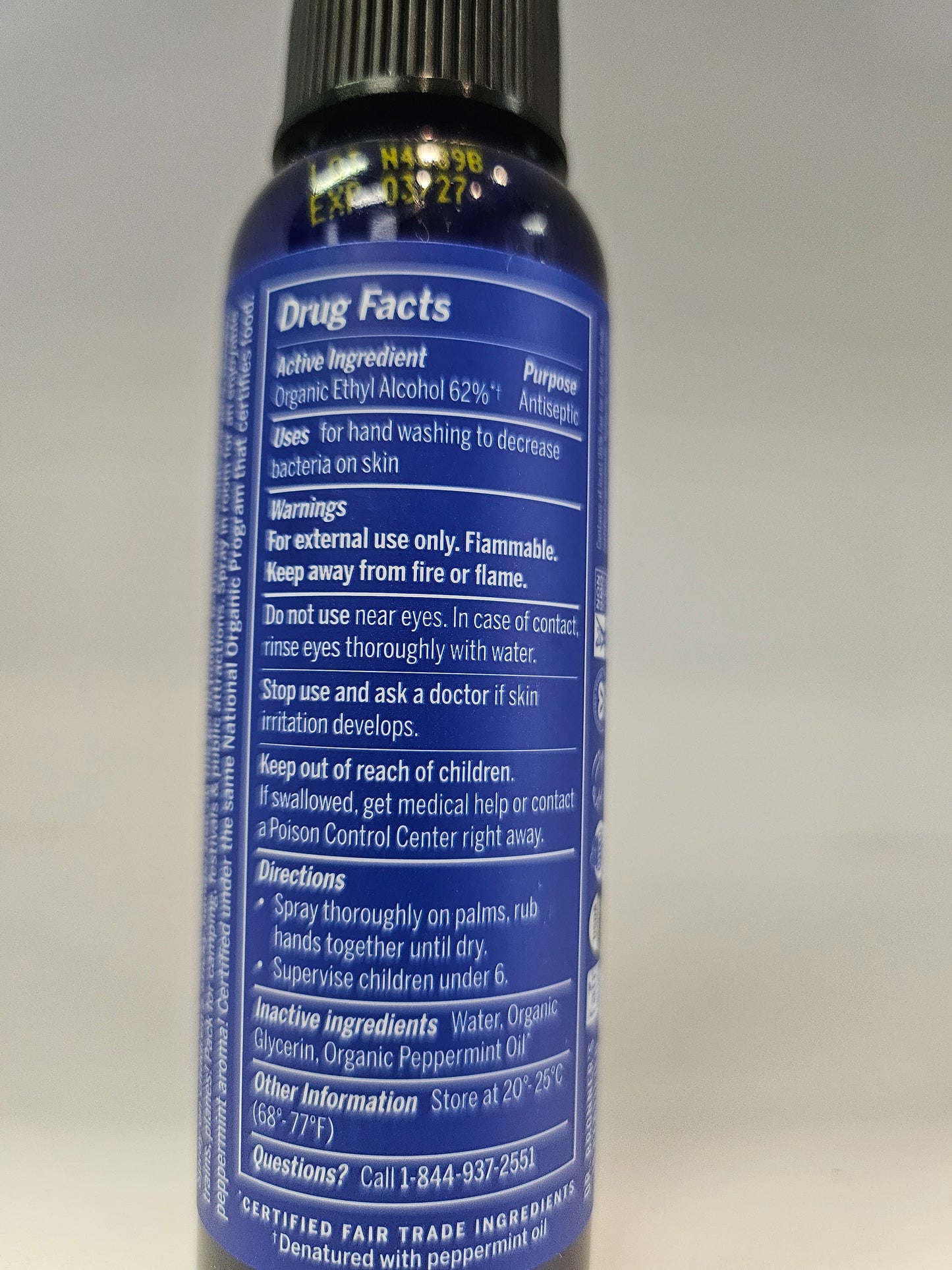 Dr Bronner Peppermint Hand Sanitizer