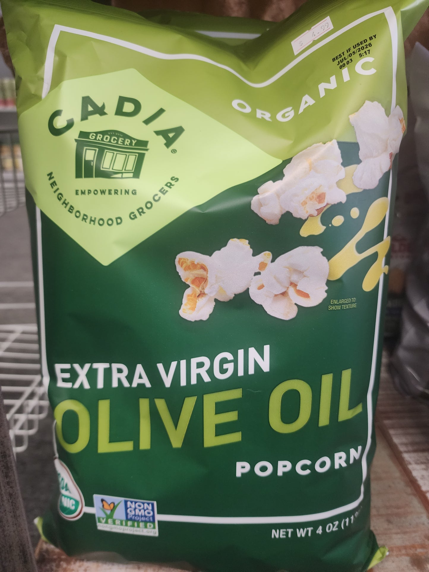 Extra virgin olive oil popcorn