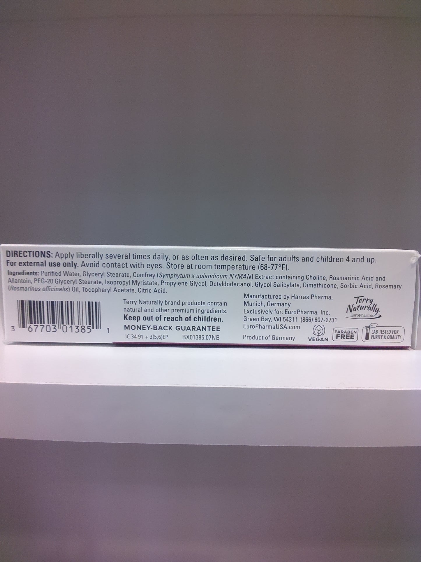 Trauma plant comfrey cream