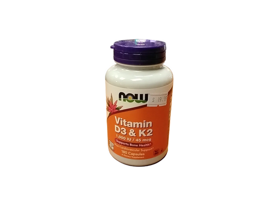 Vitamin D3 & K2 180 Caps