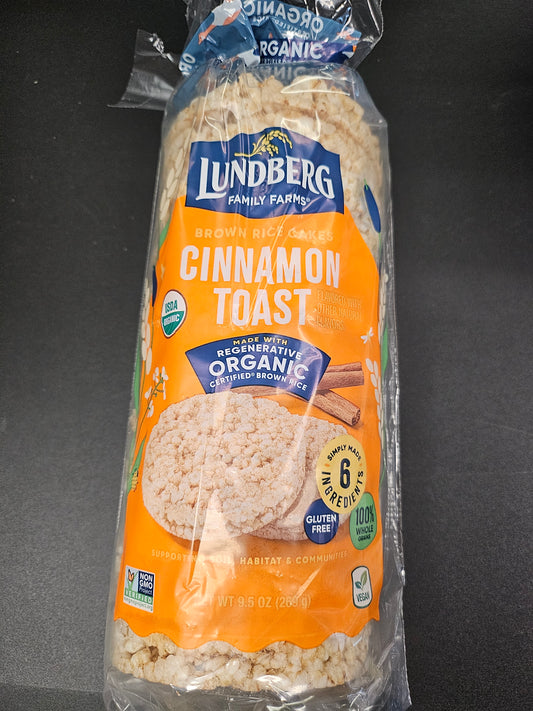 Lundberg Brown Rice Cakes Cinnamon Toast