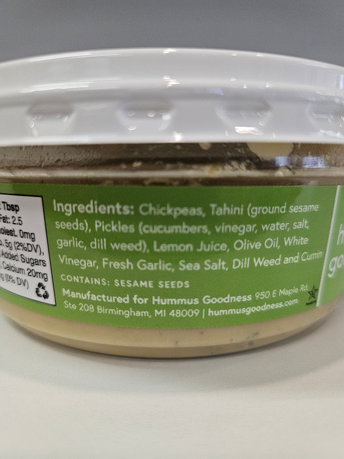 Hummus Goodness Pickle Hummus