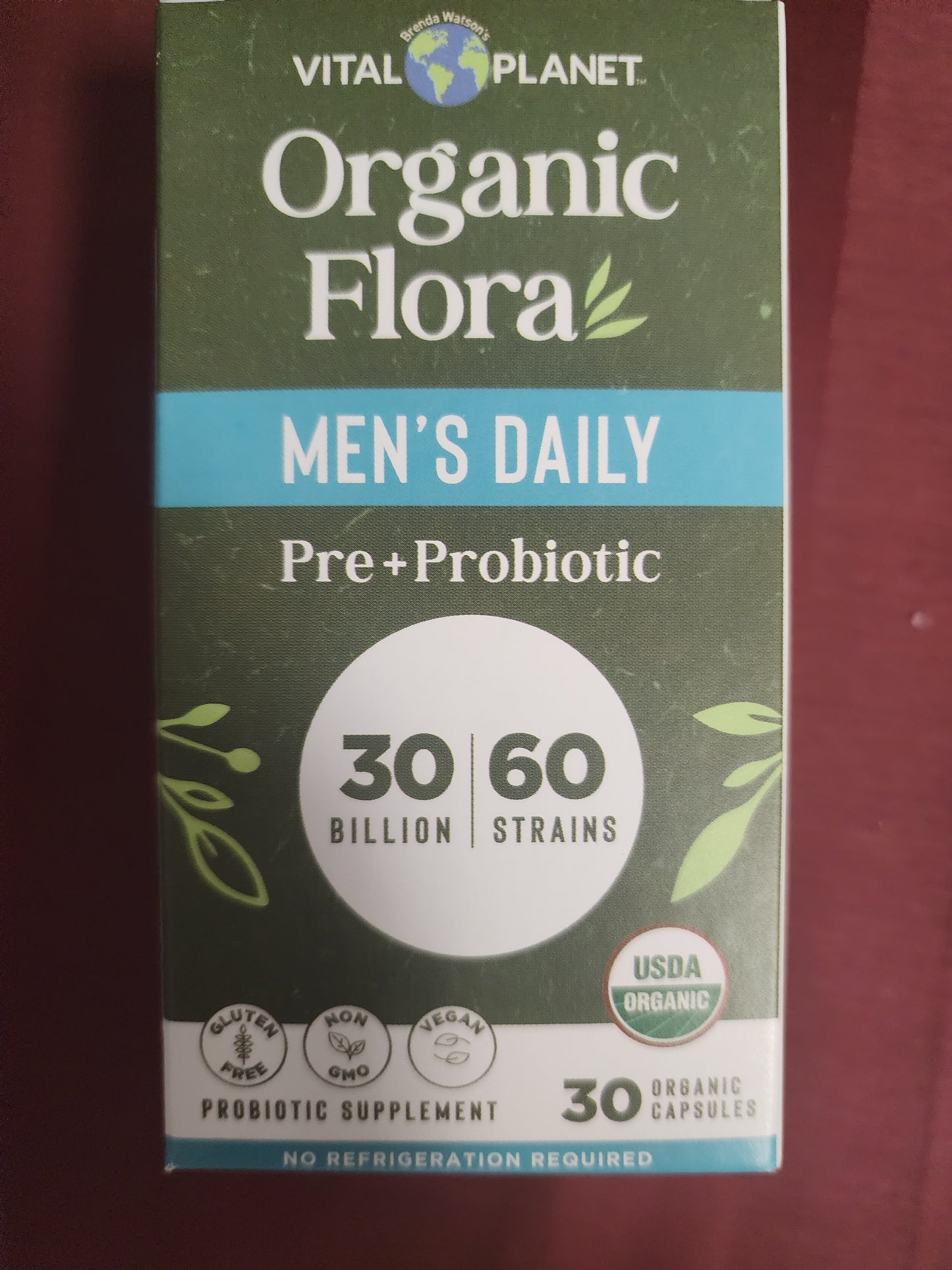 Vital Planet Organic Flora Men's Daily Pre and Probiotics