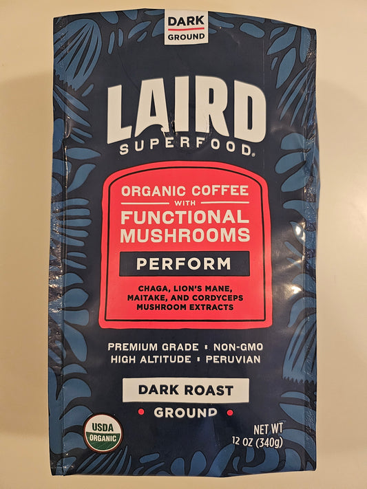 Laird Superfood Dark Ground Organic Coffee Perform